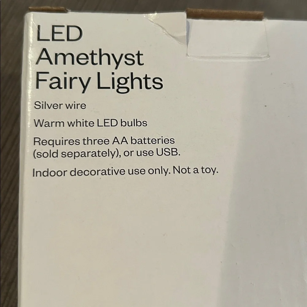 ROOM ESSENTIALS LED Amethyst Fairy Lights NEW (Battery operated, not included!)